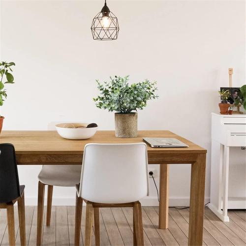 Mini Potted Fake Plants, Artificial Plastic Eucalyptus Plants Greenery Plants for Home Office Farmhouse Kitchen Bathroom Table Decor