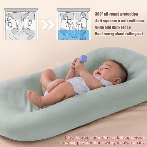 Baby Lounger, Baby Lounger for Newborn, Soft Breathable Washable Infant Lounger WHITE