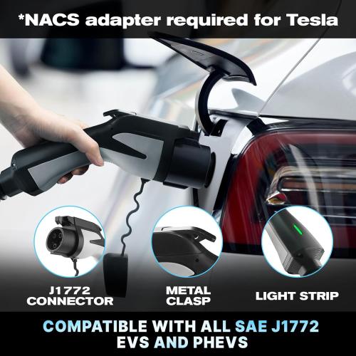 Level 2 EV Charger, 40A 240V 9.6kW Home Charging Station, NEMA 14-50 Plug, J1772 25' Cable Fast Wallbox