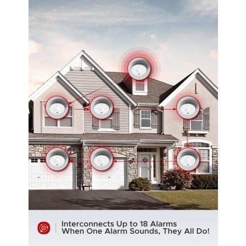 X-Sense Hardwired Combination Smoke and Carbon Monoxide Detector, Hardwired Interconnected Smoke and CO Detector Alarm with Replaceable Battery Backup, XP04, 1-Pack