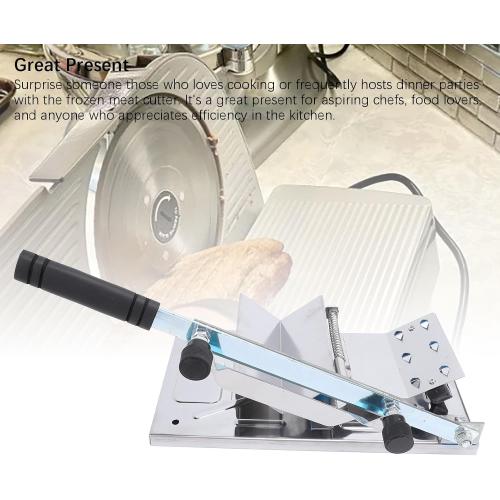 Manual Frozen Meat Slicing Machine, Stainless Steel Meat Cutter for Beef Mutton Roll, Adjustable Thickness Food Slicer for Hot Pot BBQ Home Cooking with 12 Accessories‼️missing pieces‼️
