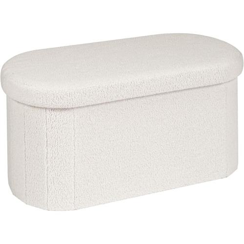 Size 30.3 Collapsible Ottoman with Storage, Foot Rest Bench with Storage Ottoman for Living Room