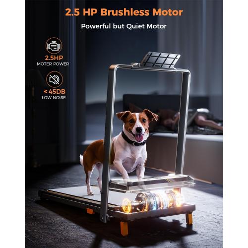 Walking Pad Treadmill, BestGod Incline Under Desk Treadmill 330lbs Capacity, 2.5HP Portable Treadmills for Home, Compact Treadmills Mini Walking Pad, Running Machine with Remote Control