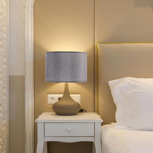 PATIKIL Drum Lamp Shades, 13x13x9 Linen Round Lamp Shade for Table Lamps Easy Assembly Lampshade for Table Lamps Floor Lamps Bedside, Gray
