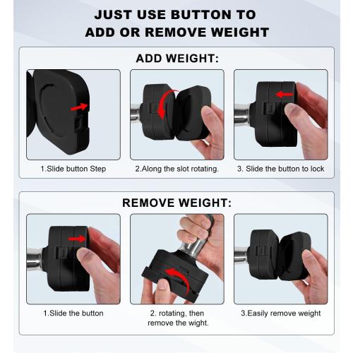 15LB 20LB 50LB Adjustable Dumbbell Set, 4 in 1 Free Weights Dumbbells Set for Women Men Hand Weights Sets Adjust Dumbbell Weight Sets for Home Gym Exercise Workout Strength Training Equipments