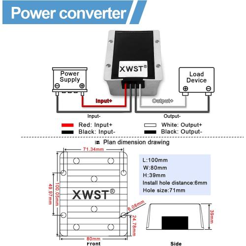 DC 12v 24V Step up to 36v Converter Regulator 15A 540W Power Supply Power Converter Waterproof Module Transformer Adapter for Motor Car Truck Vehicle Boat Solar System(12V24V to 36V 15A)
