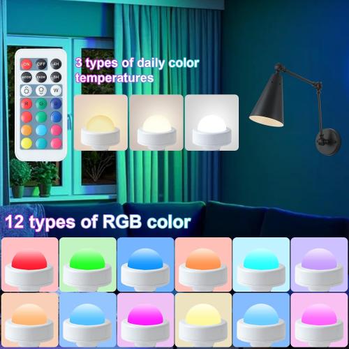 MWZ Black Swing Arm Wireless Rechargeable Sconces Set of 2,Battery Operated Dimmable 12 RGB Color Cordless Wall Lamp with Remote,Cone Indoor Non Hardwired Wall Mounted Light Fixture for Bedside