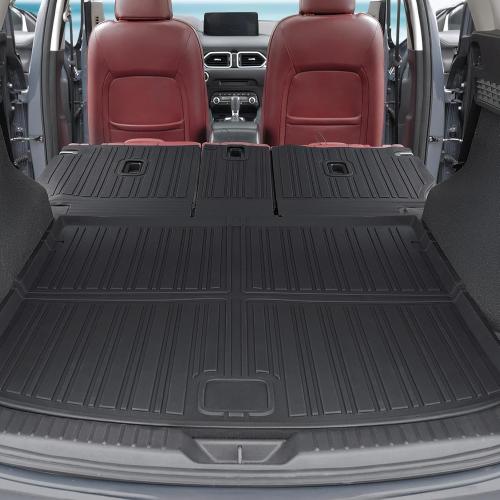 Floor Mats for Mazda CX-5 2017-2025, All Weather Floor Mats Trunk Cargo Liner with Backrest Protectors and Door Sill Guards Accessories, Full Coverage Set