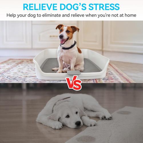 ALL FOR PAWS Dog Pee Pad Holder with Removable Post, 23.6 Indoor Dog Potty Training Tray, Puppy Toilet Litter Box for Small to Medium Sized Dogs