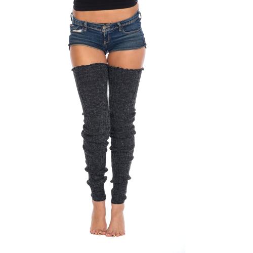 Size Medium Color Dark Grey high thigh leg warmers Pole Tribe