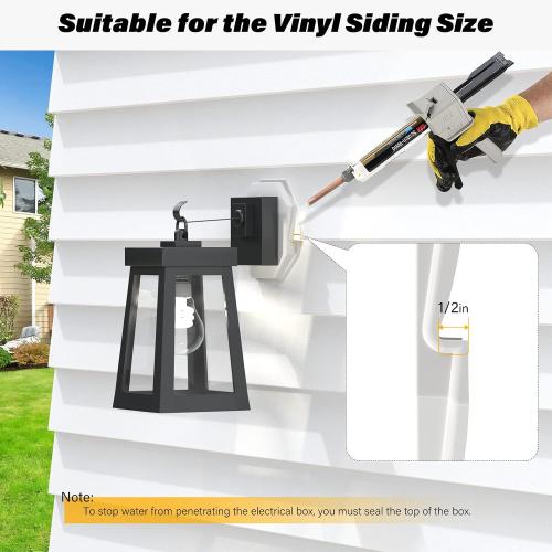 Vinyl Siding Mounting Blocks, Siding Mounting Kit, 130110006001 Octagon Mount Block, Mounting Plate for 1/2 inch Lap and 4 inch to 10 inch Height Siding, White, 2 Pack