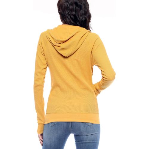 Urban Look Women's Casual Light Weight Thermal Zip Up Hoodies