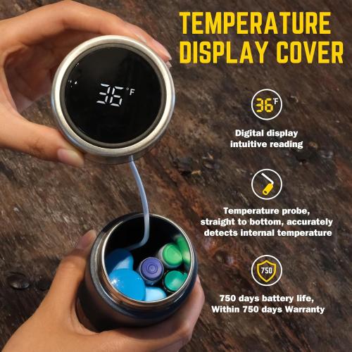 DISONCARE Odyssey 60H Insulin Cooler Travel case Digital Display Medication Cooler for Medicine Travel TSA Approved Ice Pack Diabetic Medical Cooler Diabetes Bag EpiPen with QR Medical Tag(Navy Blue