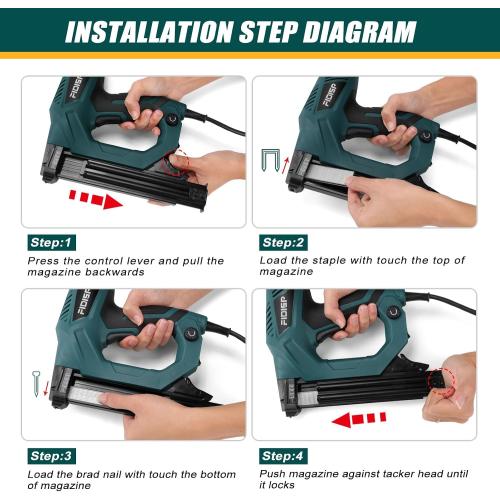 FIDISP Electric Nail Gun 18 Gauge Heavy-Duty 2 in 1 Brad Nailer