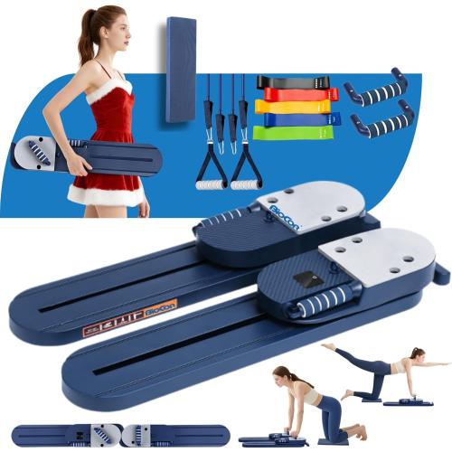 Pilates Reformer Board, 15-in-1 Mini Pilates Machine Set, Multifunctional & Foldable Core Exercise Ab Board, Portable Pilates Board for Home Office Workout Equipment