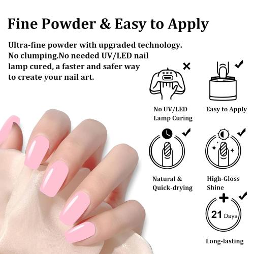 1 Oz/28g Pink Dip Powder, Neutral Nail Dipping Powder for Long-lasting 28 Days  Dip Nail Art French Manicure Nail Starter & Professional Home DIY Salon Use, No Needed Nail Lamp Curing