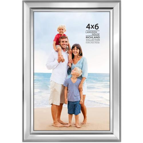 4x6 Silver Picture Frame - Distinguished Edging for Classic Style