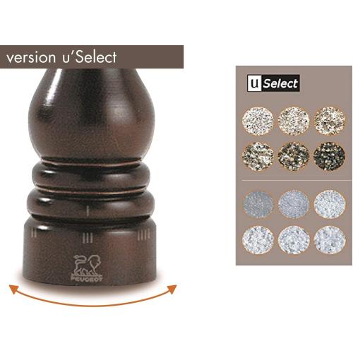 Peugeot Paris U'Select Zirlion Salt And Pepper Mill 9 Set, Natural And Chocolate