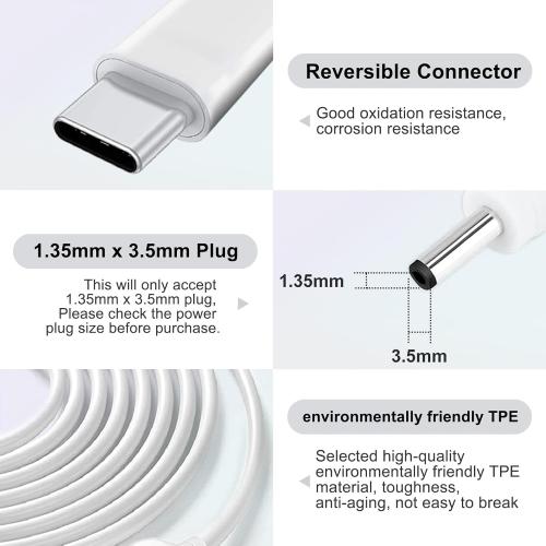 Power Adapter Charger Cord Compatible with Ring Stick Up Cam Battery/Plug-in 3rd Gen/2nd Gen & Ring Pan Tilt Stick Up Camera, Indoor/Outdoor Weatherproof Power Cord (4m/13.1ft) White