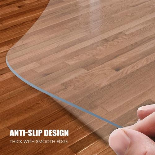 Kuyal Clear Chair mat for Hard Floors 36 x 48 inches Transparent Floor Mats Wood/Tile Protection Mat for Office & Home (36 X 48 Rectangle)