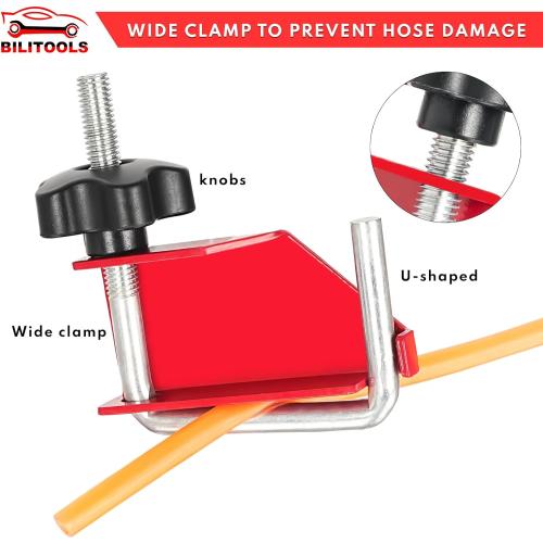 BILITOOLS 4 Piece Hose Pinch Off Pliers Clamp Pliers for Flexible Fuel Line Coolant Radiator Brake Hoses Clamp Tool etc, Without Damaging the Line