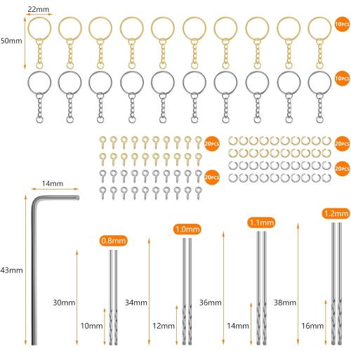 Electric Hand Drill Tools Set for Resin Casting Molds, Electrical Pin Vise Kit with 8 Pieces Drill Bits (0.8 to 1.2 mm) for Resin Plastic Wood Polymer Clay Jewelry Keychain Pendant Making Supplies