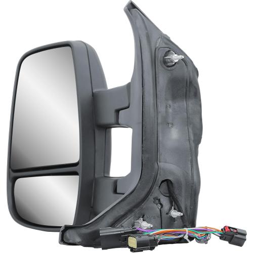 Driver Left Side Door Mirror Long Extension View Tow Mirror Power and Heated with BLIS (Blind Spot Sensor) and Signal Light for Ford Transit 150 250 350 from 2010 to 2024