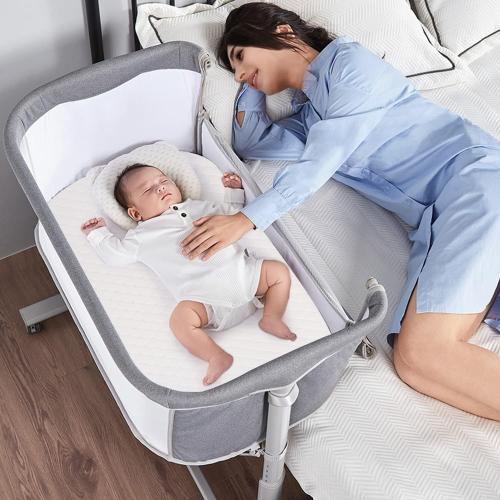 Baby Bassinet Mattress, Breathable, Hypoallergenic, Premium Foam, Non-Toxic, Oval Shaped with Removal Waterproof Cover,15 x 30 x 2'', White