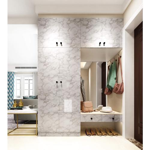 LaCheery Large Size 160 x 36 Inch Grey White Marble Contact Paper for Countertops Waterproof Wallpaper Stick and Peel Marble Countertop Contact Paper for Kitchen Island Worktop Table Desk Decorative
