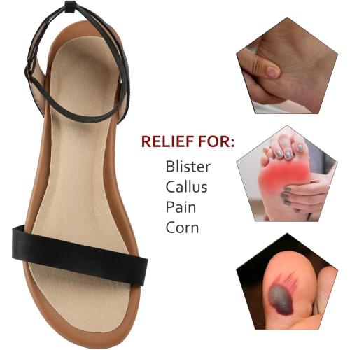 (2 Pairs) Pigskin Non-Slip High Heel Cushion Inserts Arch Support, Shock & Sweat Absorption, Adhesive Shoe Insoles for Dress Shoes Flats Boots Sandals Relief Blister Callus Pain, Fits Women 8-12 Size
