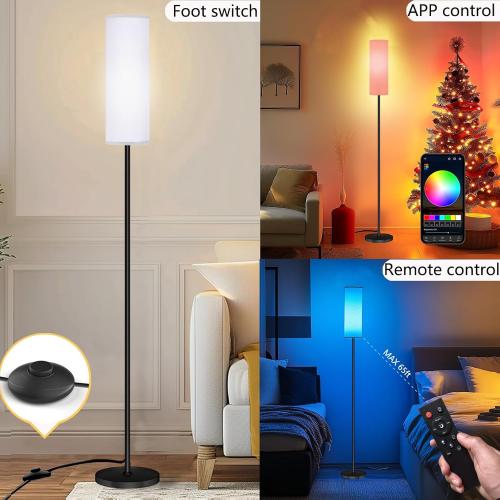 Smart LED Floor Lamp with APP Control & RGB Colors -