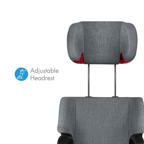 Clek Oobr High Back Booster Seat with Adjustable Headrest, Reclining Design, Latch System, and Retardant-Free Fabric (Mammoth Ziip)
