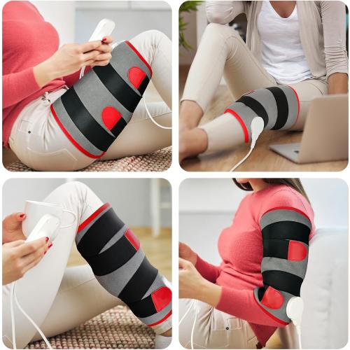 Comfytemp Heating Pad for Leg Pain & Cramps Relief, Wearable Knee Heating Pads for Knee Pain, Wrap Around Heating Pad for Shin Splint/Calf/Arm, Birthday Gifts for Mom Women (S/M)