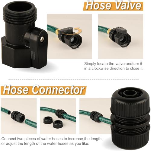 Orgrimmar Garden Hose No Leaking for Watering: No Kink and Lightweight - 1/2 Water Hoses 15 FT with Fittings for Outdoor and Yard