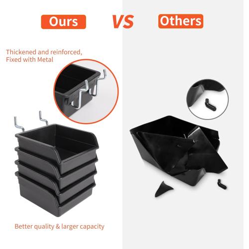 240PCS Pegboard Hooks Assortment, Pegboard Organizer Kit with Bins, Cups, 1/8 and 1/4 inch Hooks for Hanging Tools, Garage Wall Organization