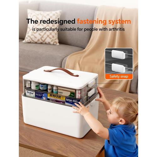 Medicine Organizer Box, 3-Tier
