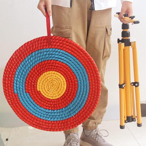 Archery Target Stand Adjustable Bow and Arrow Target Stands for Backyard Adult, Durable Metal Target Stand for Straw or Foam Targets Range Youth Practice Shooting