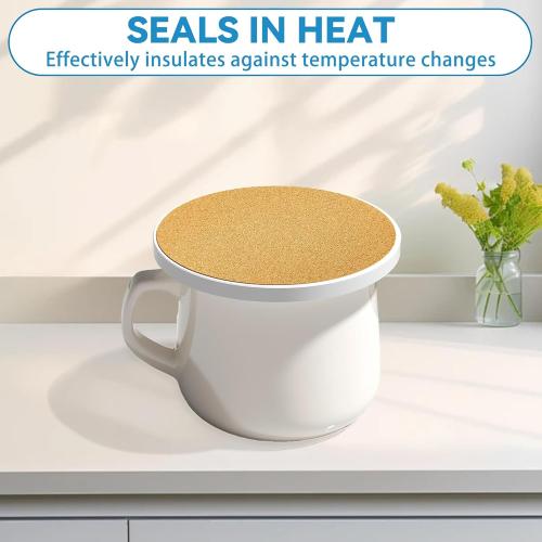 Japanese Style Waves Round 4 Cup Coasters Set of 4, Absorbent Ceramic Coasters with with Cork Backing, Table Home Decor, Gifts for Women Men