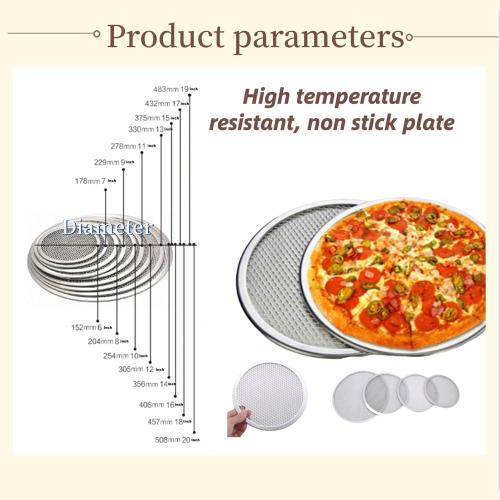 6 Packs Aluminum Alloy Pizza Pan with Holes, 8 Inch Commercial Grade Pizza/Baking Screen for Oven Round Pizza Crisper Tray Pizza Baking Tray for Home Restaurant, Seamless (8-Inch, Pack of 6)