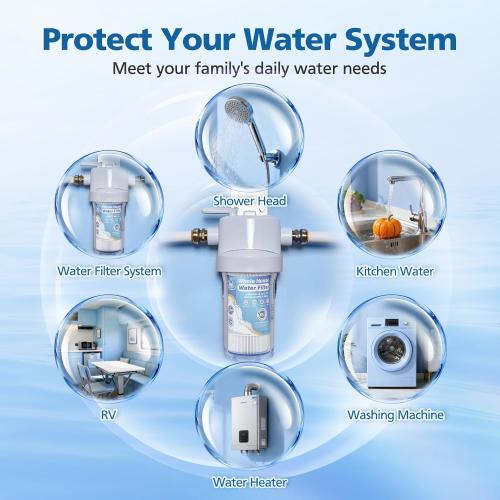 5 Micron 10 x 4.5 Whole House Water Filter Compatible with GE FXHSC, GXWH40L, Plumber W50PEHD, Culligan R50-BBSA, Pentek R50-BB, W10-PR, DuPont WFHDC3001, W50PEHD, High Flow Sediment Filters, 4 Pack