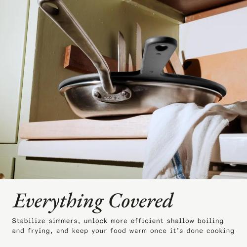 Made In Cookware | Frying Pan Silicone Universal Lid | 9 in 1 Design Fits Multiple Pans | Oven Safe 400F | Graphite