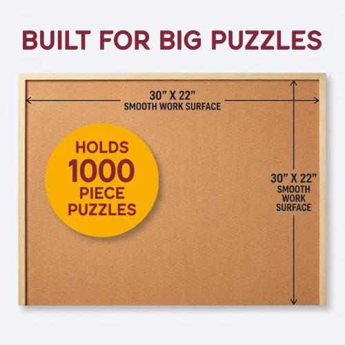 1000 Piece Puzzle Board with Drawers and Cover - 4 Drawers, Wooden Jigsaw Puzzle Table | 30” X 22”| Jigsaw Puzzle Board - Portable Puzzle Tables for Adults and Kids by Beyond Innoventions