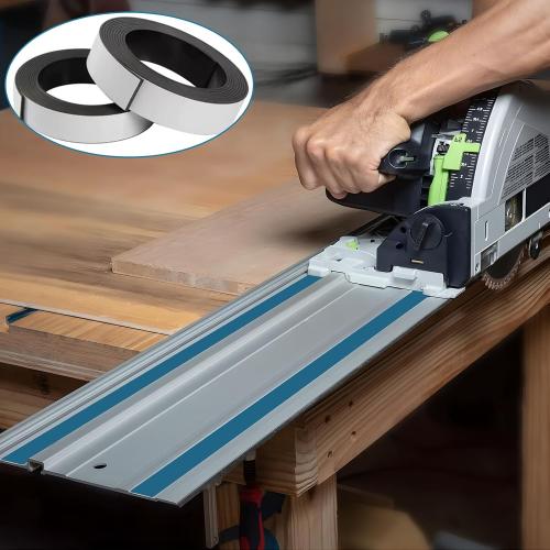 110 Track Saw Guide Rail Joining Set for Makita or Festool Includes 2x55 Extruded Rails, Connectors and Anti Slip Rubber Strips