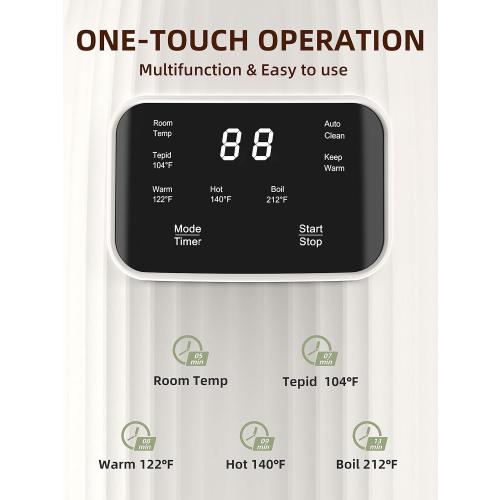 Nut Milk Maker Machine 20oz – Upgraded 10-Blade Almond, Soy & Oat Milk Maker, Plant-Based Dairy-Free Beverage Maker with Auto-Clean, Timer, Keep Warm, Boil & Cold Drink Functions – White