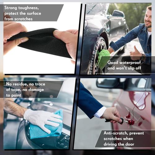 Frienda Car Door Edge Guards Door Sill Protector Automotive Entry Guard Anti Collision Scuff Sill Trim Protection Strips for Most Cars Vehicles Accessories(2.8 Inch Wide, 16.4 Feet,Black)