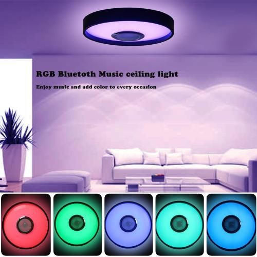 Bathroom Ceiling Light Waterproof Shower Light with Bluetooth Speaker 11Inch 18W Ceiling Fixture Dimmable RGB Color Change with APP and Remote Led Music Ceiling Lamp for Kids Room Bedroom