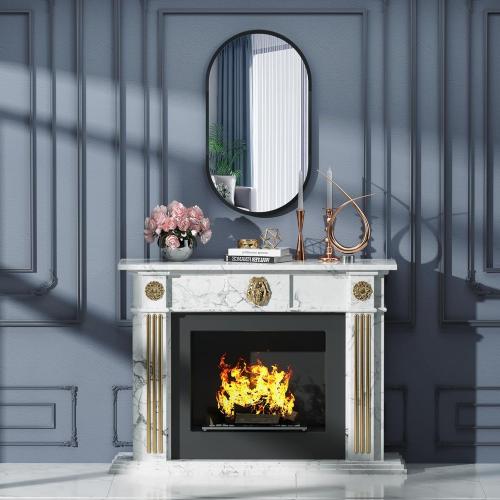 20x30 Black Oval Mirror, Bathroom Mirrors for Over Sink, Pill Shaped Mirror, Metal Framed Bathroom Vanity Mirrors for Wall, Modern Wall-Mounted Mirrors for Entryway, Hallway, Bedroom, Living Room