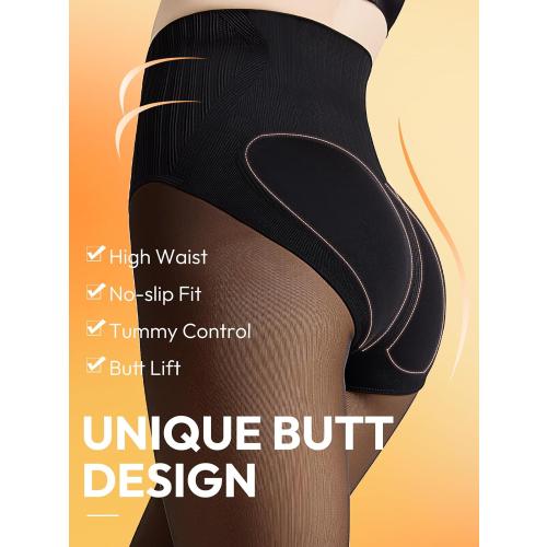 Womens Fleece Lined Tights Control Top Triangle Crotch Thermal Leggings Fake Translucent Warm Stockings