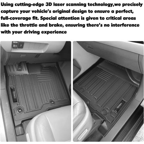 Vanseno Floor mats & Cargo Liners Compatible for 2021-2025 Toyota Sienna All Weather Protector Mat for Sienna XLE/XSE/Limited/Woodland Edition 7 Seats with Spare Tire (Not for 2025 Platinum Edition)