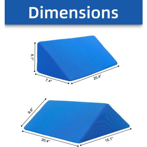 Fanwer Positioning Wedge Pillow for Side Sleeping (3 in 1), 40 Degree Triangle Bed Wedges & Body Positioners for Back Pain, Preventing Bedsores, After Surgery, Knees Elevated, Pregnancy